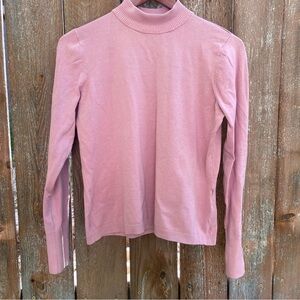 AUGUST SILK Women’s Pink Mock Neck Knit Sweater Size Medium